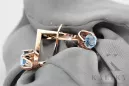 Earrings Vintage style Aquamarine Original Vintage 14K Rose Gold vec005r
